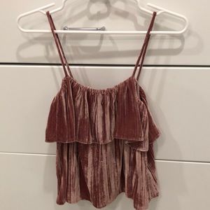 Madewell velvet tank top